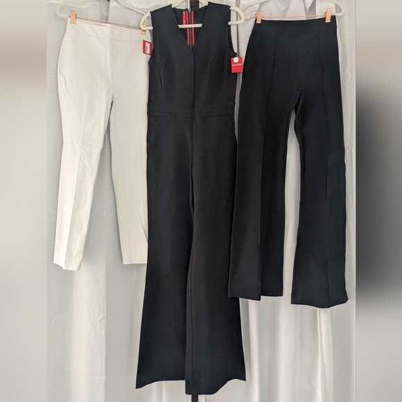 Spanx Small Tall Bundle Jumpsuit & Perfect Flare & White straight leg - Picture 1 of 4